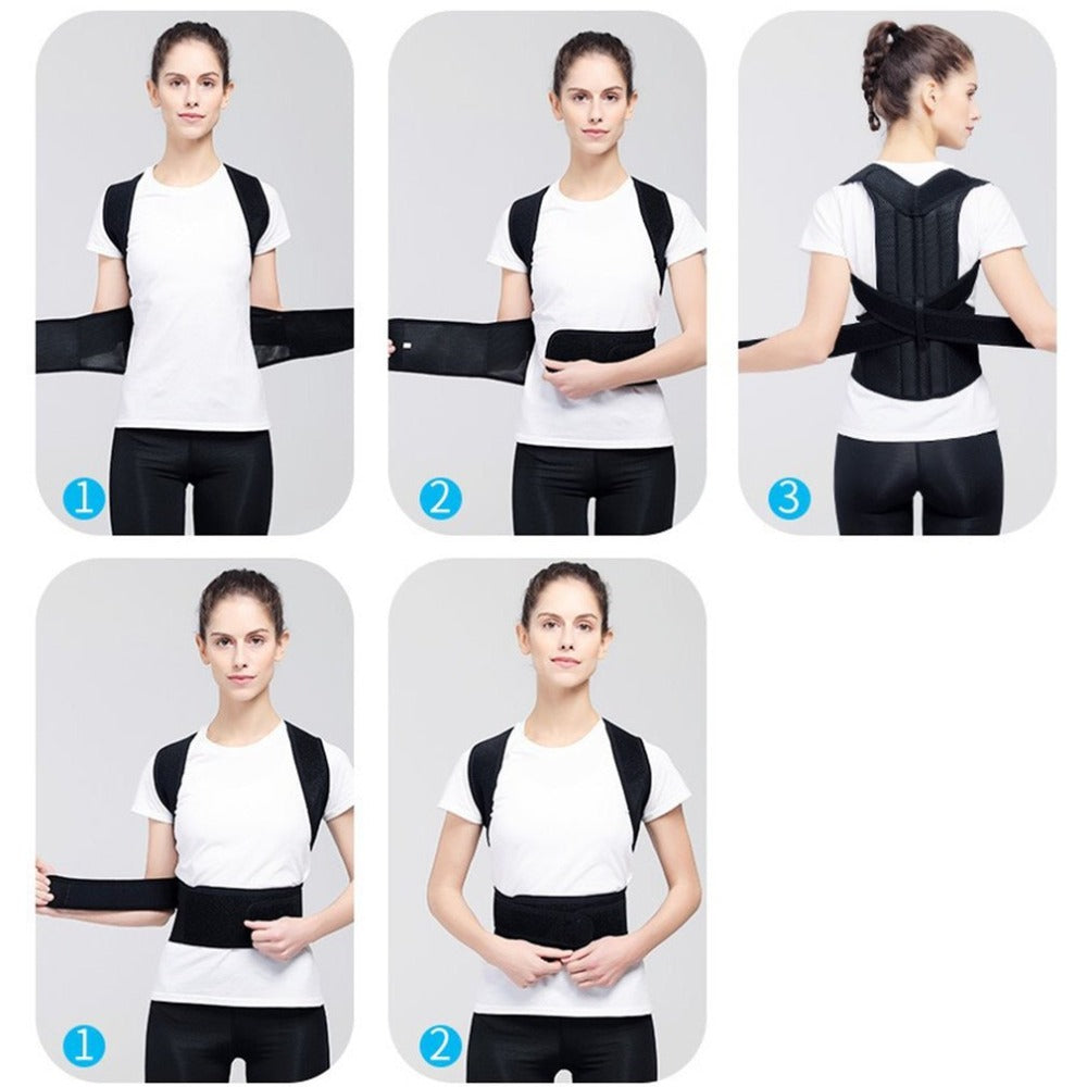 Treisa smart posture corrector worn on the upper back