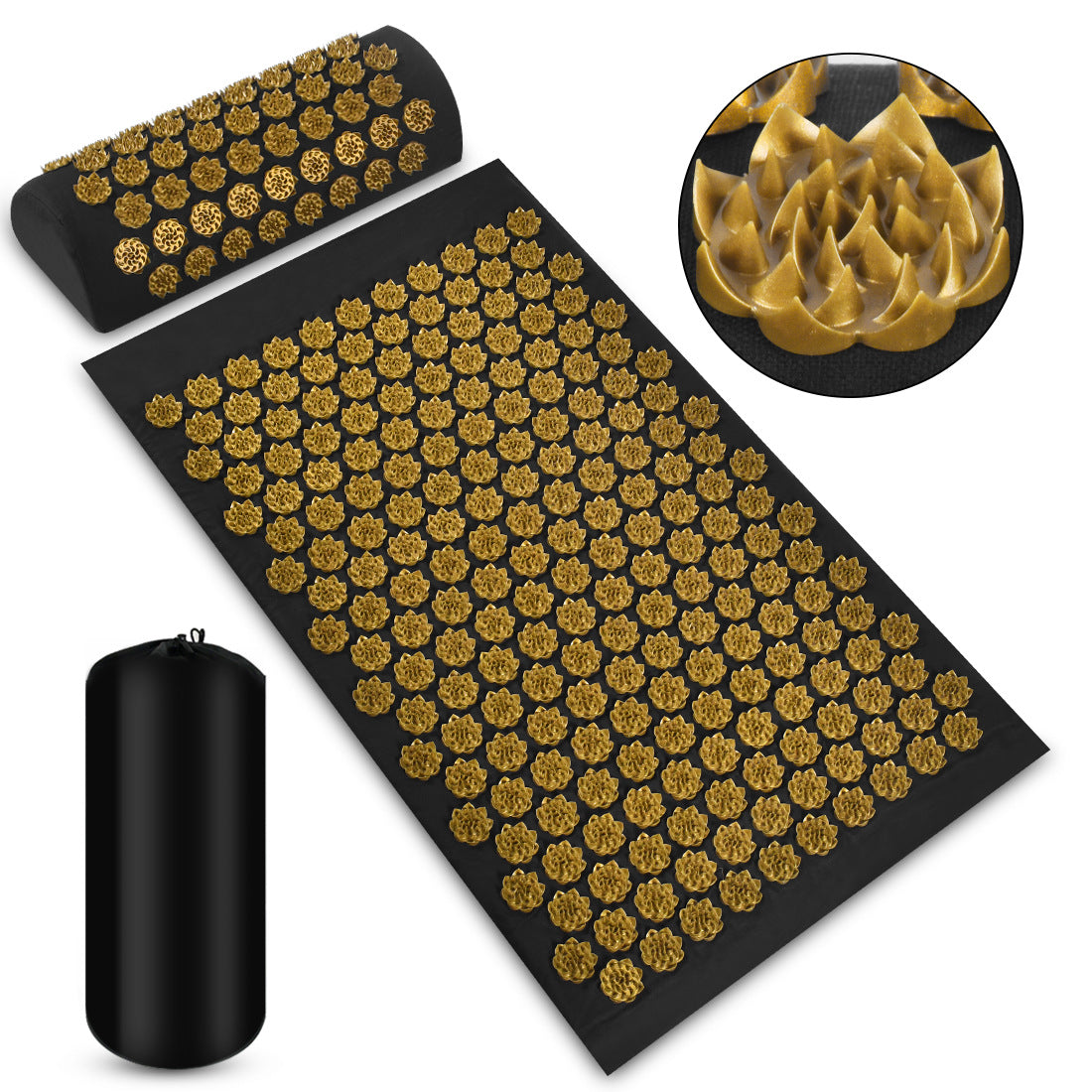 Acupressure mat with thousands of contact points