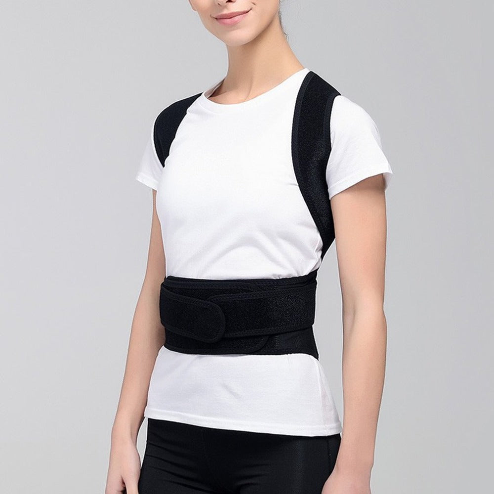 Adjustable posture corrector for desk workers
