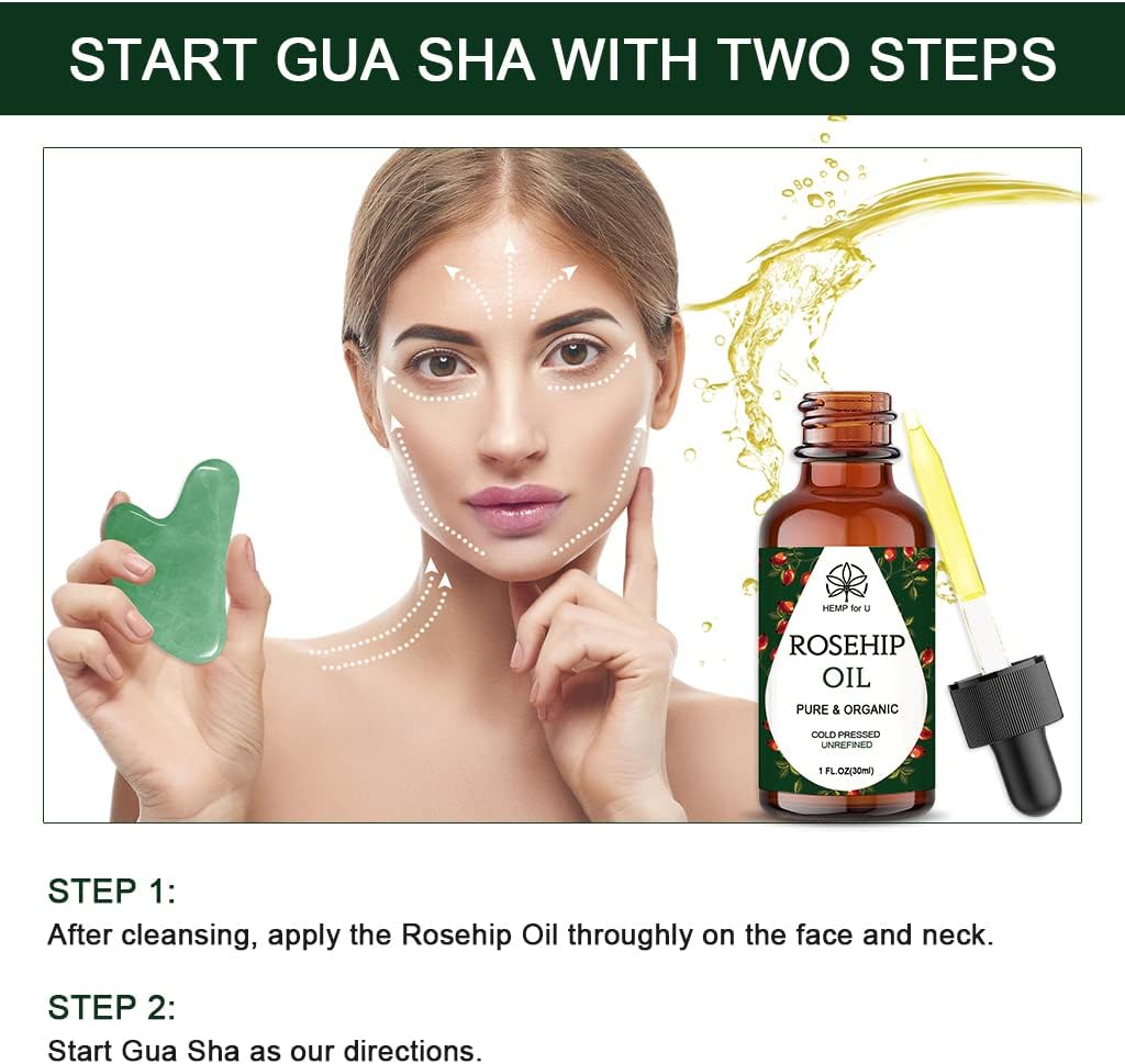 Gua sha set stone held in hand showing its smooth curved edge