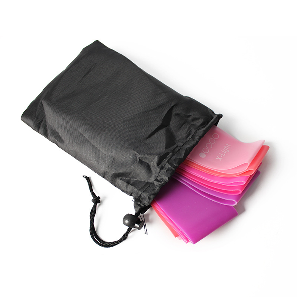 Resistance band set with carry bag, light to firm strengths for mobility work