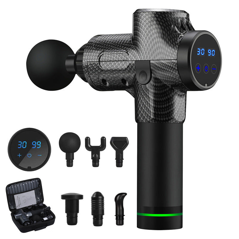 Rechargeable Treisa percussion massage gun for at-home muscle recovery