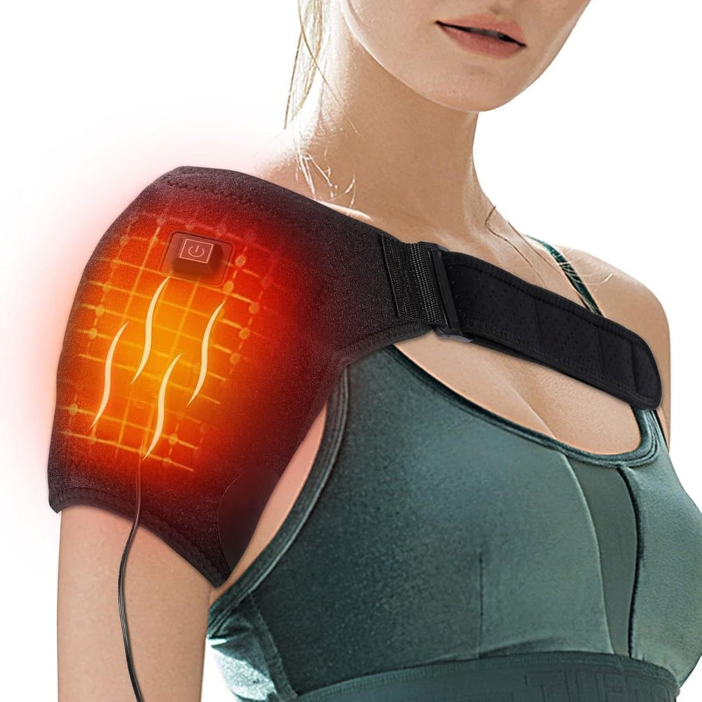 Treisa heated neck and shoulder wrap with adjustable warmth
